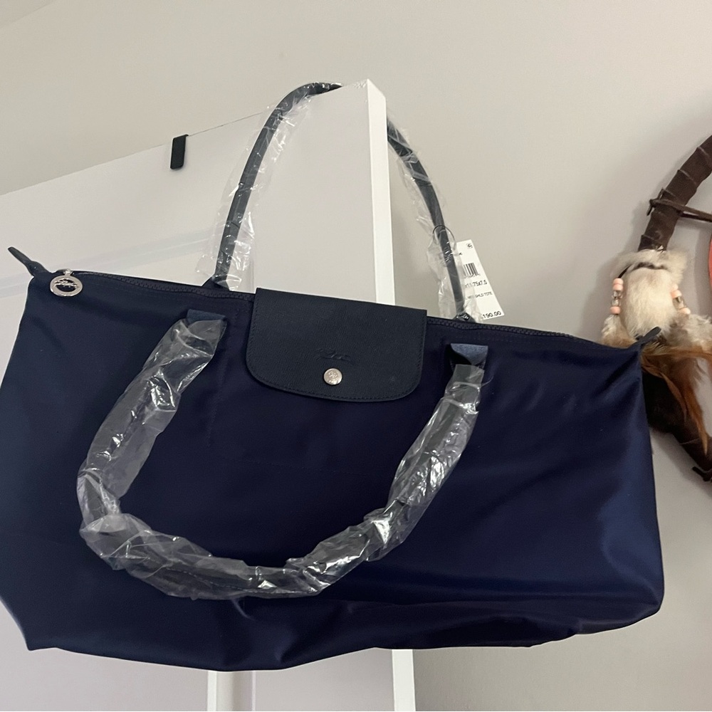 Longchamp Navy on Navy Tote Bag